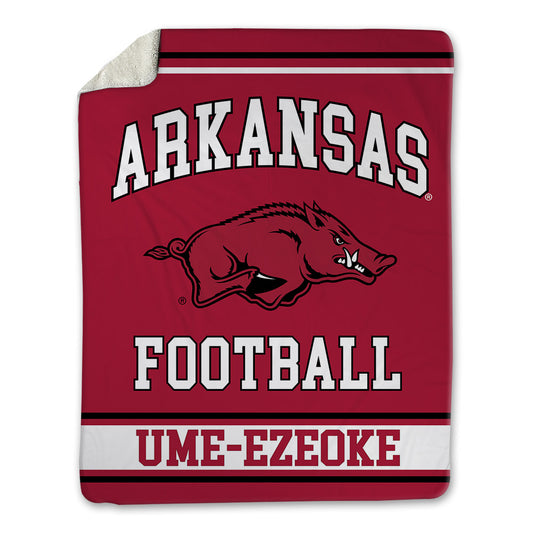 Arkansas - NCAA Football : Bradley Ume-Ezeoke - Blanket-0