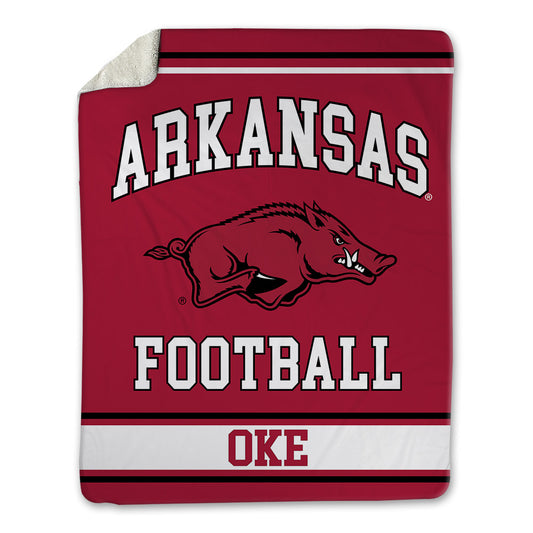 Arkansas - NCAA Football : David Oke - Blanket-0