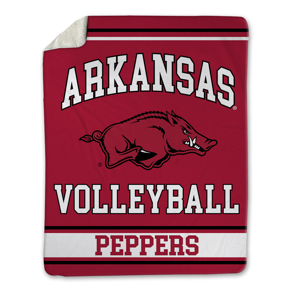 Arkansas - NCAA Women's Volleyball : Journey Peppers - Blanket-0