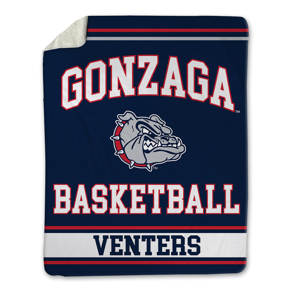 Gonzaga - NCAA Men's Basketball : Steele Venters - Blanket-0