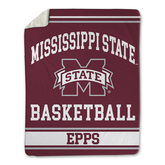 Mississippi State - NCAA Men's Basketball : Jayden Epps - Blanket-0