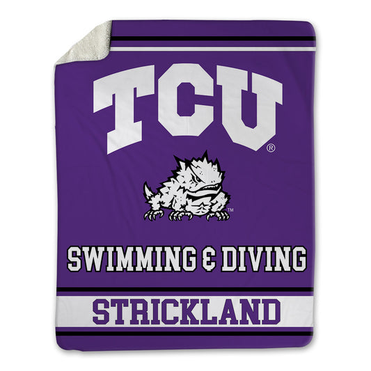 TCU - NCAA Men's Swimming & Diving : Cash Strickland - Blanket-0