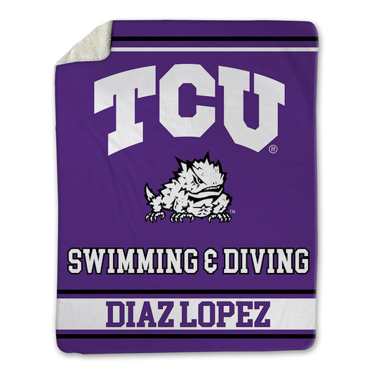 TCU - NCAA Men's Swimming & Diving : Javier Diaz Lopez - Blanket-0