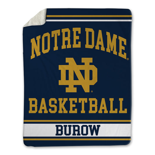 Notre Dame - NCAA Men's Basketball : Jacob Burow - Blanket-0