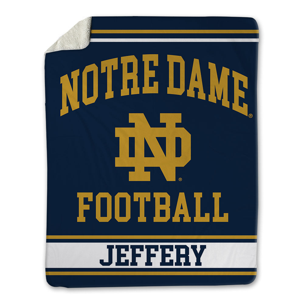 Notre Dame - NCAA Football : Matthew Jeffery - Blanket-0