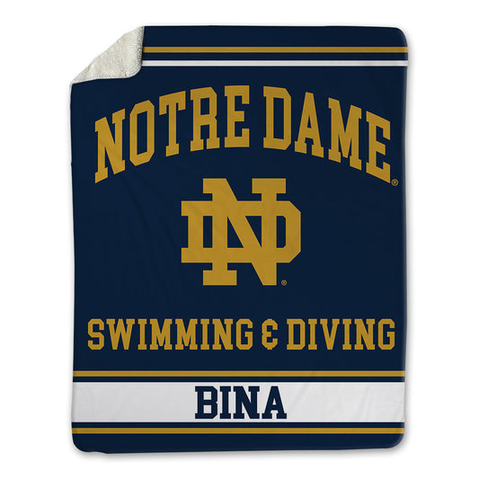 Notre Dame - NCAA Women's Swimming & Diving : Ellie Bina - Blanket-0