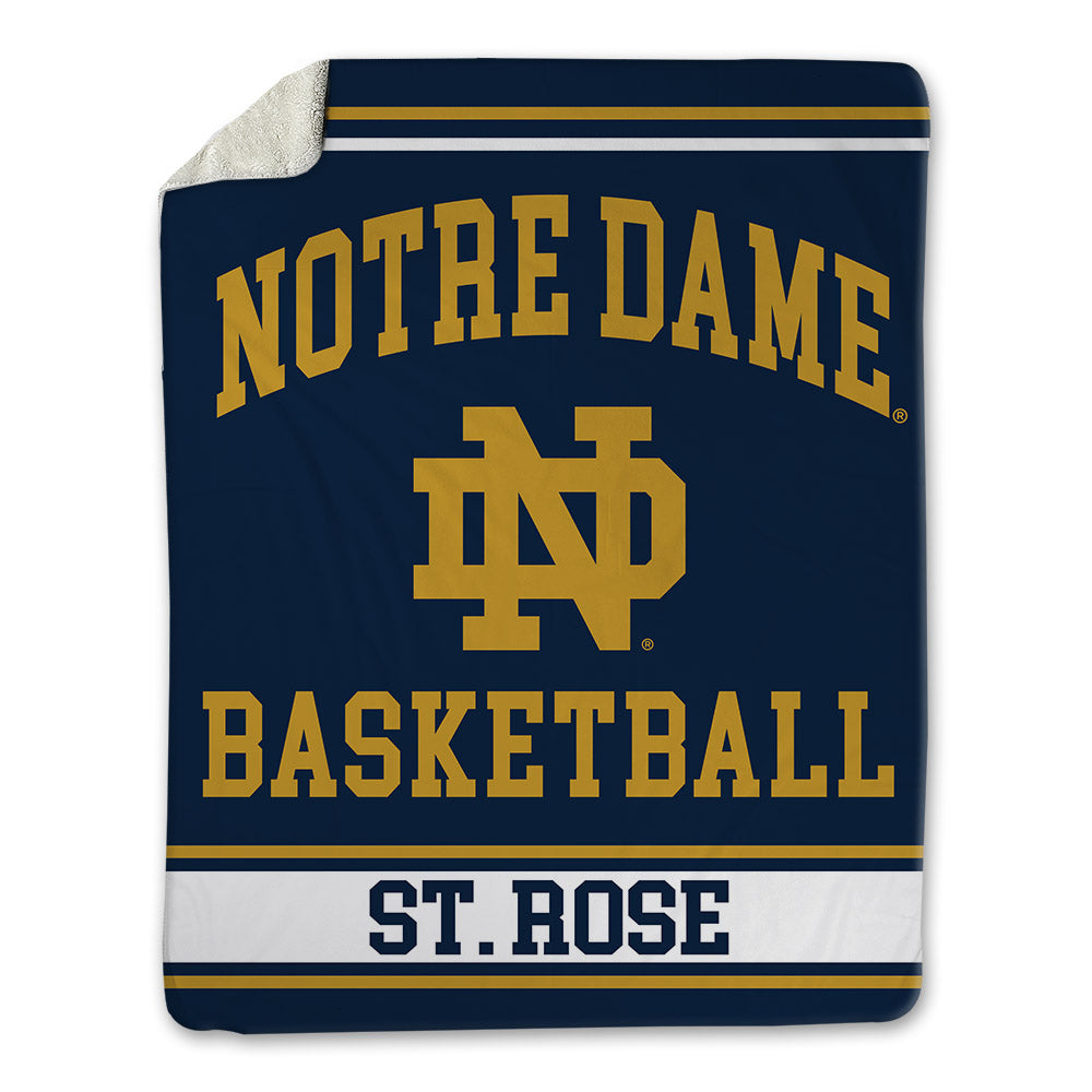 Notre Dame - NCAA Women's Basketball : Madison St. Rose - Blanket-0