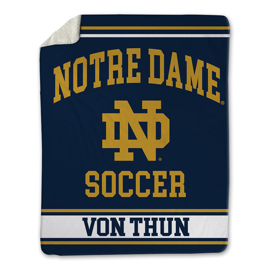 Notre Dame - NCAA Men's Soccer : Martin von Thun - Blanket-0