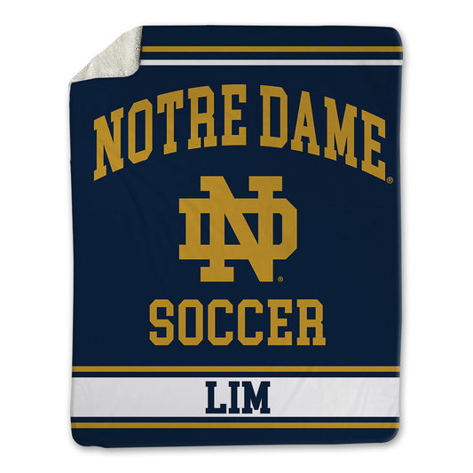 Notre Dame - NCAA Men's Soccer : Evan Lim - Blanket-0