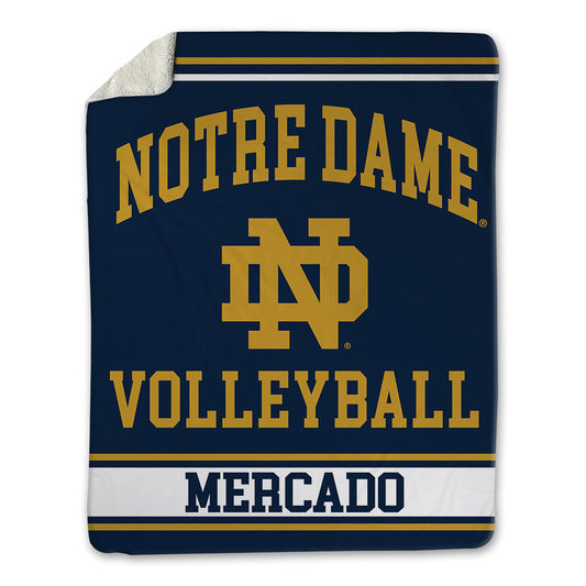 Notre Dame - NCAA Women's Volleyball : Carla Mercado - Blanket-0
