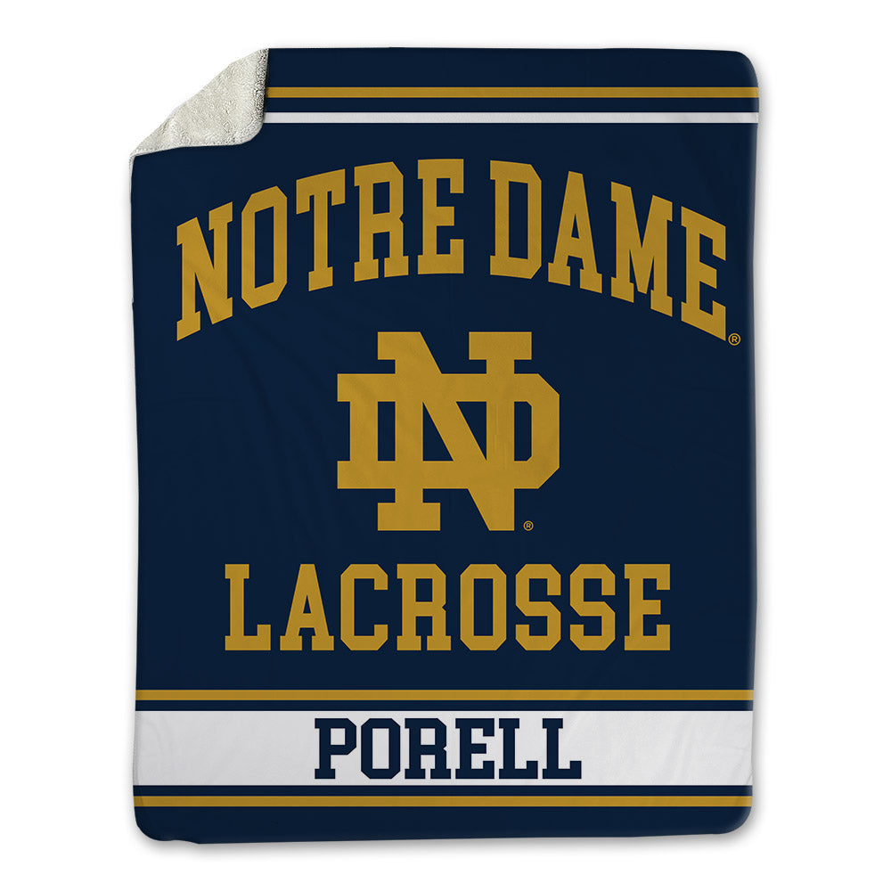 Notre Dame - NCAA Men's Lacrosse : Thomas Porell - Blanket-0