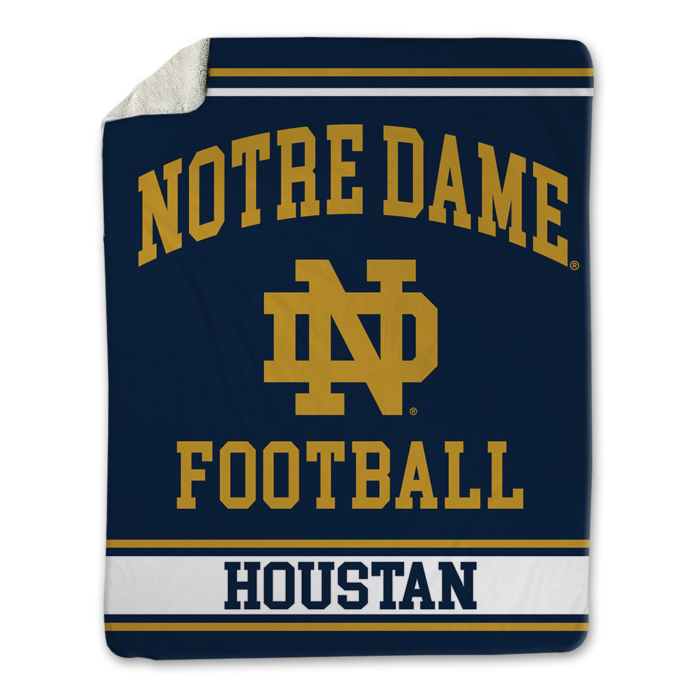 Notre Dame - NCAA Football : Devan Houstan - Blanket-0