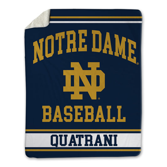 Notre Dame - NCAA Baseball : Mark Quatrani - Blanket-0