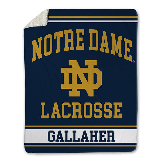 Notre Dame - NCAA Men's Lacrosse : Christian Gallaher - Blanket-0