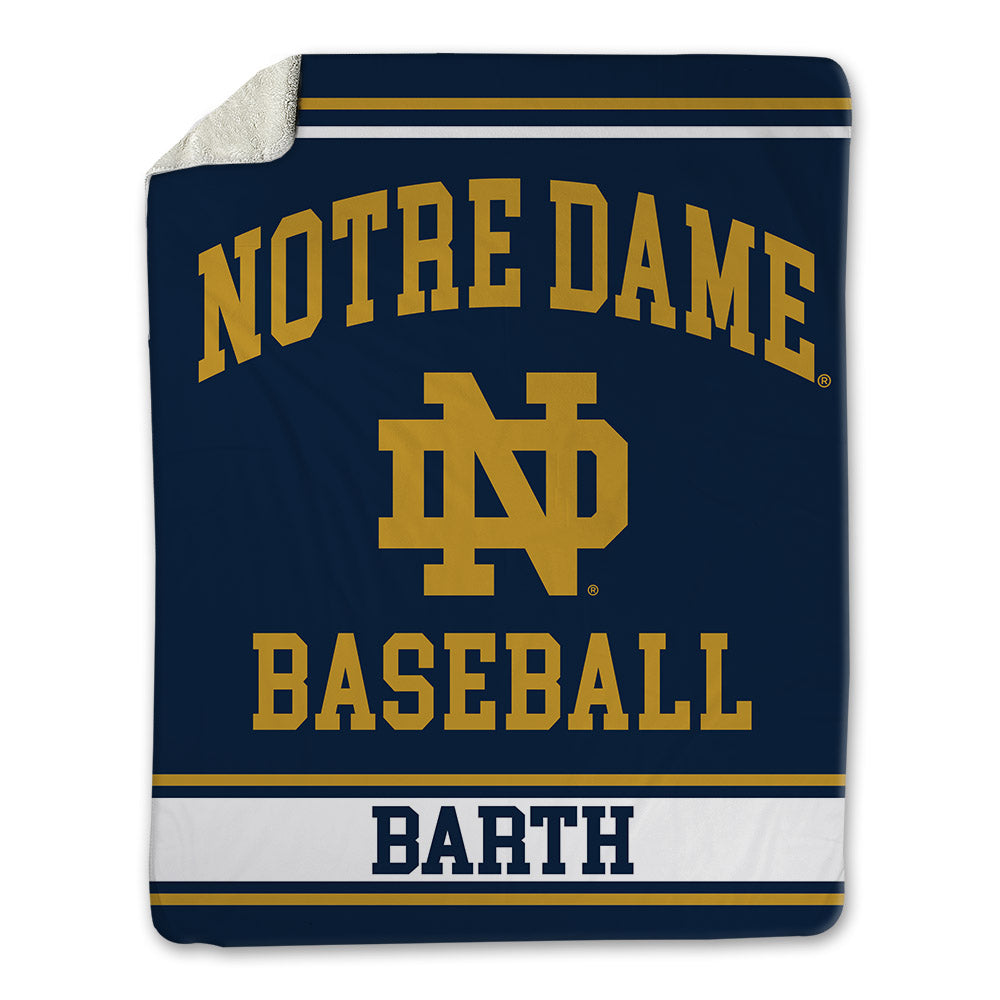 Notre Dame - NCAA Baseball : Mason Barth - Blanket-0