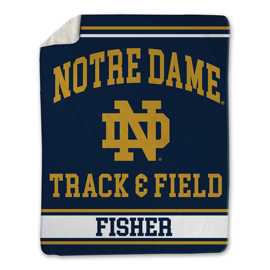 Notre Dame - NCAA Women's Track & Field : Ashley Fisher - Blanket-0