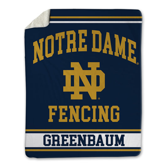 Notre Dame - NCAA Men's Fencing : Ian Greenbaum - Blanket-0