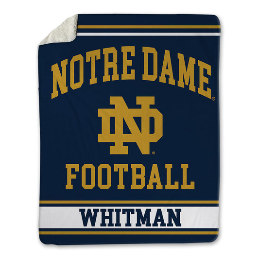Notre Dame - NCAA Football : Alex Whitman - Blanket-0