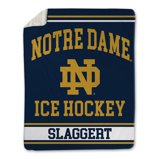Notre Dame - NCAA Men's Ice Hockey : Carter Slaggert - Blanket-0