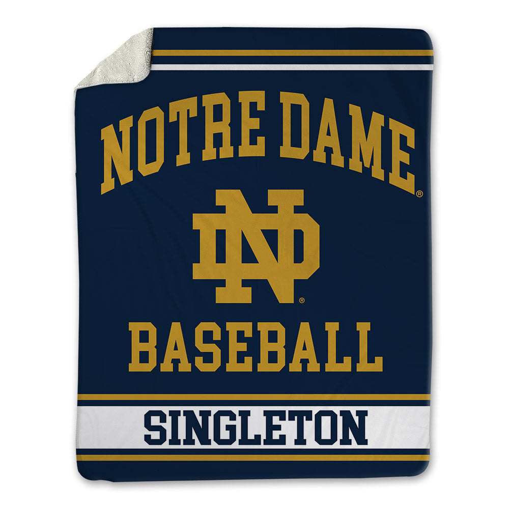 Notre Dame - NCAA Baseball : Dylan Singleton - Blanket-0