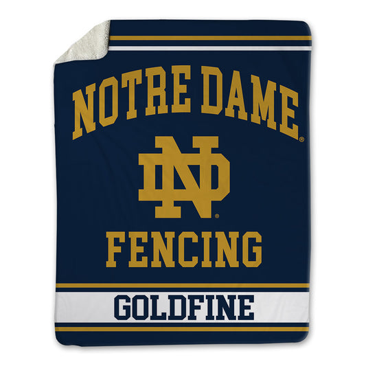 Notre Dame - NCAA Men's Fencing : Ian Goldfine - Blanket-0