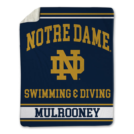 Notre Dame - NCAA Women's Swimming & Diving : Caroline Mulrooney - Blanket-0