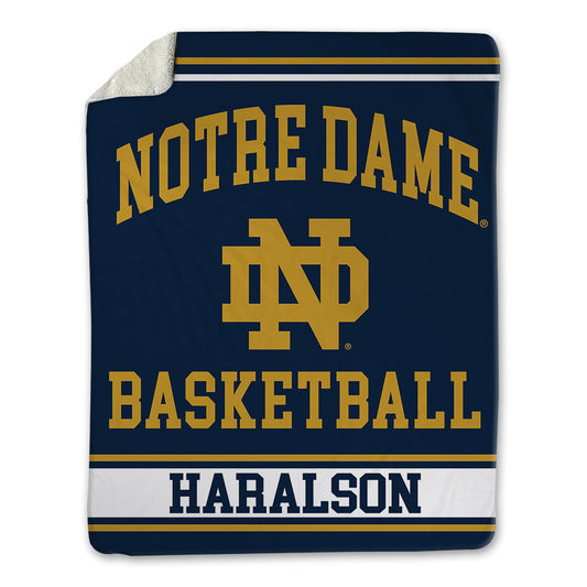 Notre Dame - NCAA Men's Basketball : Jalen Haralson - Blanket-0