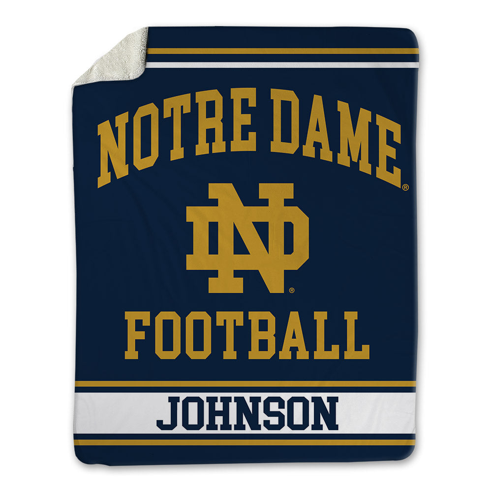 Notre Dame - NCAA Football : Brauntae Johnson - Blanket-0