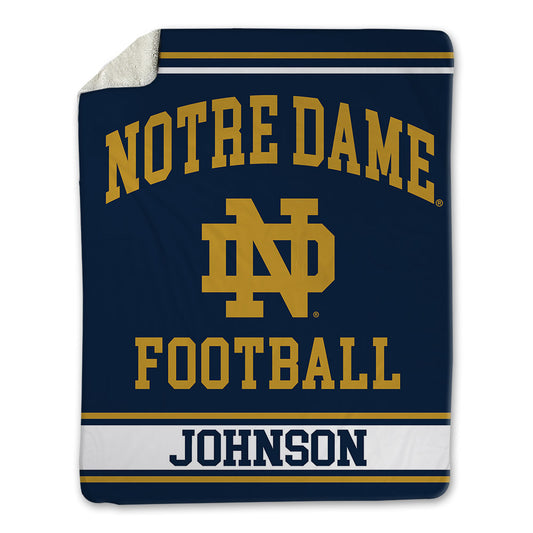 Notre Dame - NCAA Football : Brauntae Johnson - Blanket-0