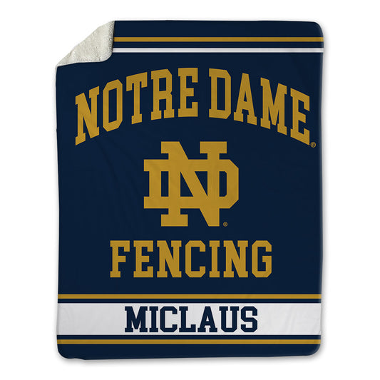 Notre Dame - NCAA Men's Fencing : Justin Miclaus - Blanket-0
