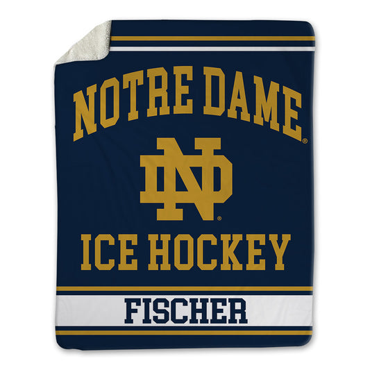 Notre Dame - NCAA Men's Ice Hockey : Paul Fischer - Blanket-0