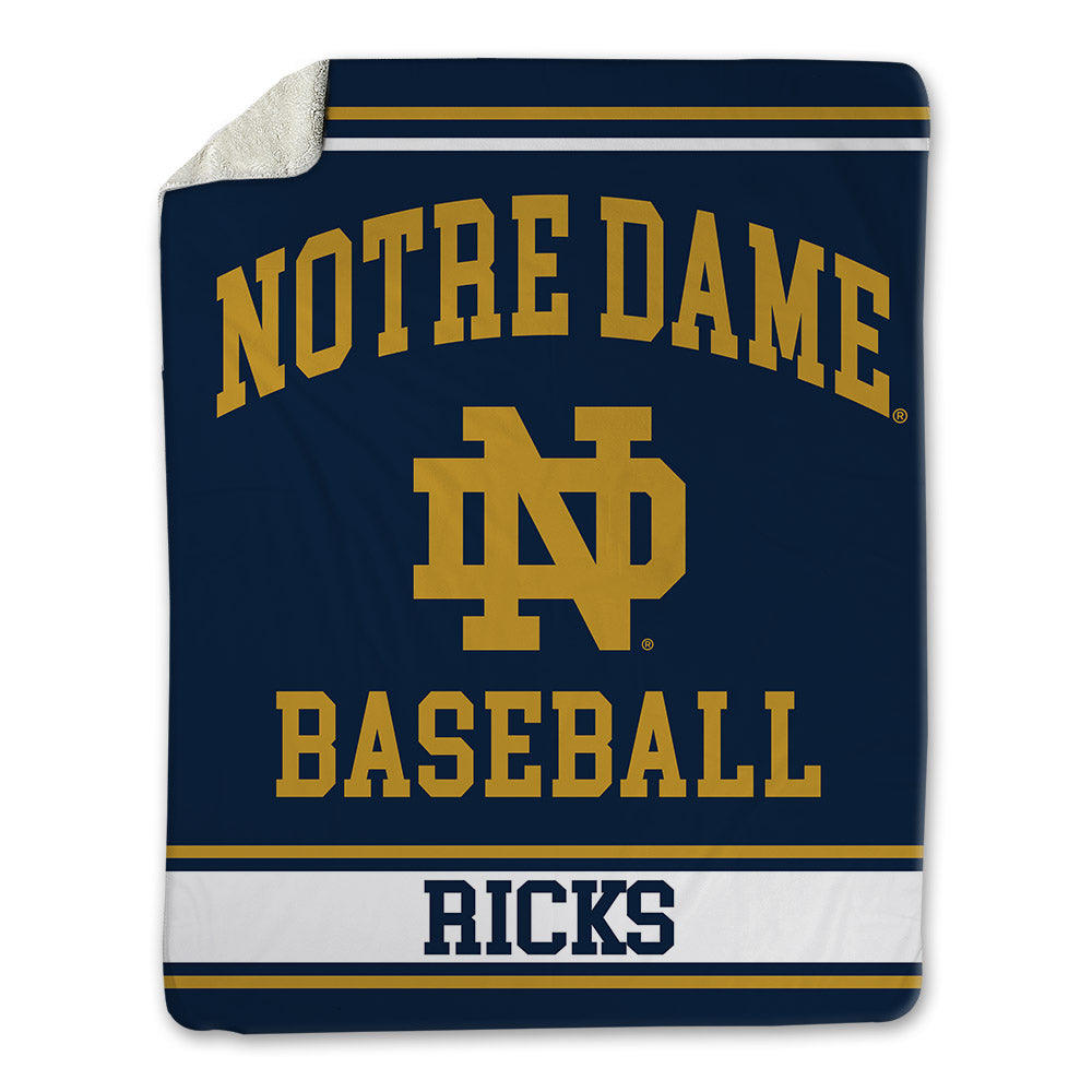 Notre Dame - NCAA Baseball : Caleb Ricks - Blanket-0
