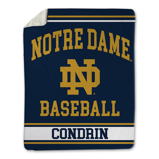 Notre Dame - NCAA Baseball : Luke Condrin - Blanket-0