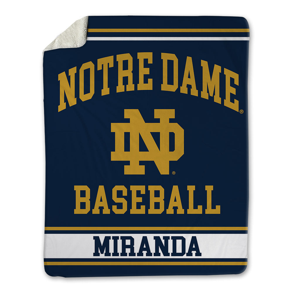 Notre Dame - NCAA Baseball : Shane Miranda - Blanket-0