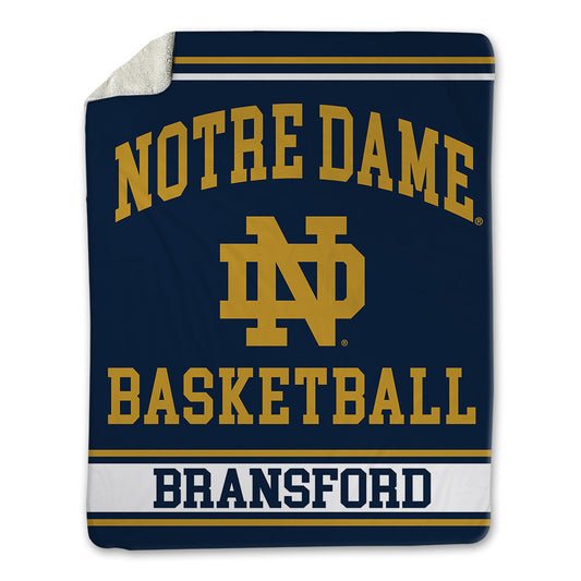 Notre Dame - NCAA Women's Basketball : Kk Bransford - Blanket-0