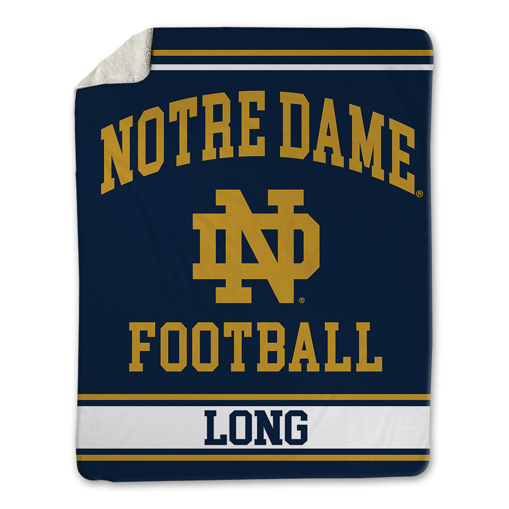 Notre Dame - NCAA Football : Ethan Long - Blanket-0