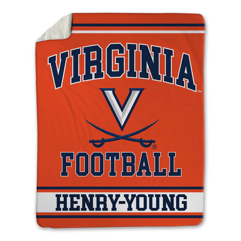 Virginia - NCAA Football : Darrion Henry-Young - Blanket-0