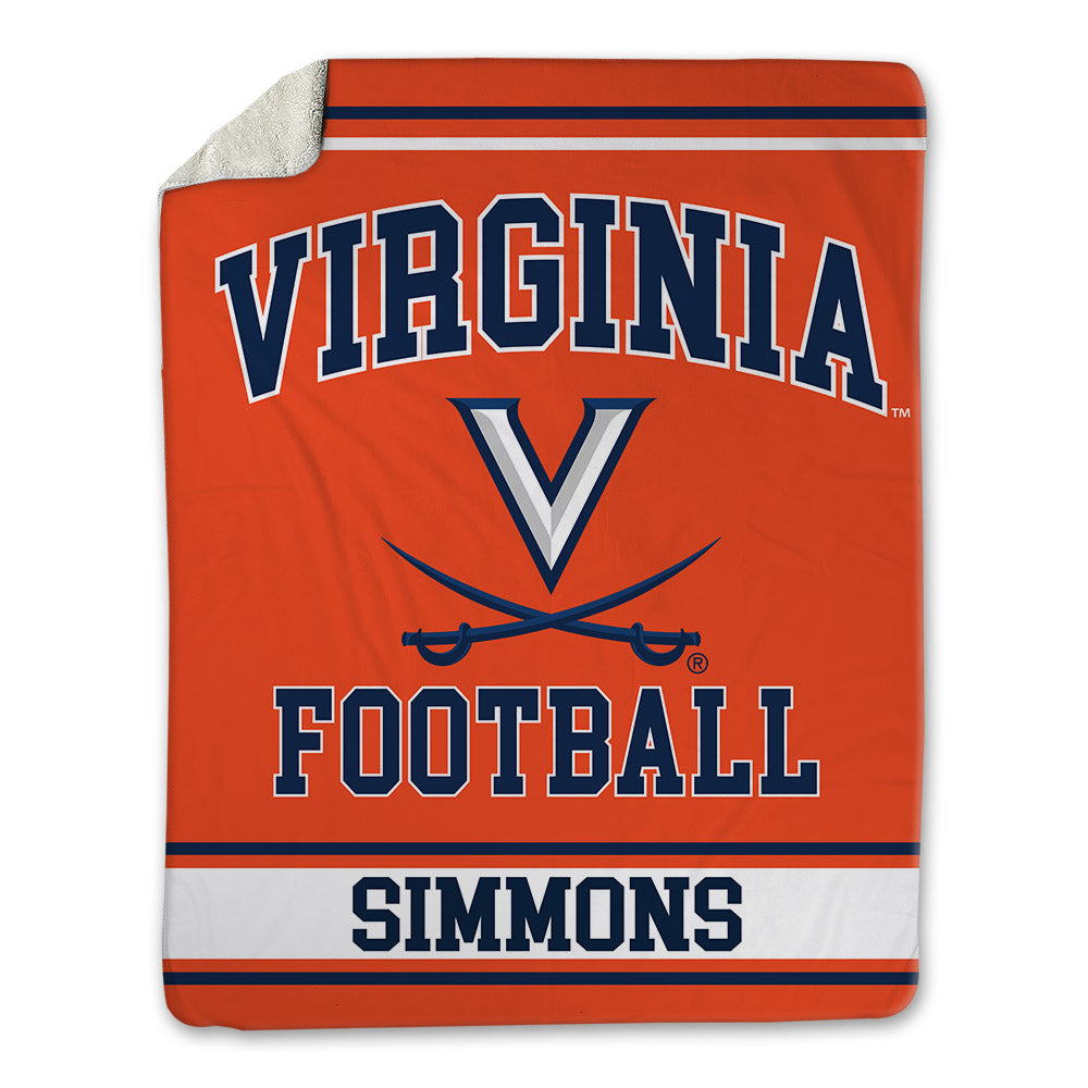 Virginia - NCAA Football : Tyler Simmons - Blanket-0