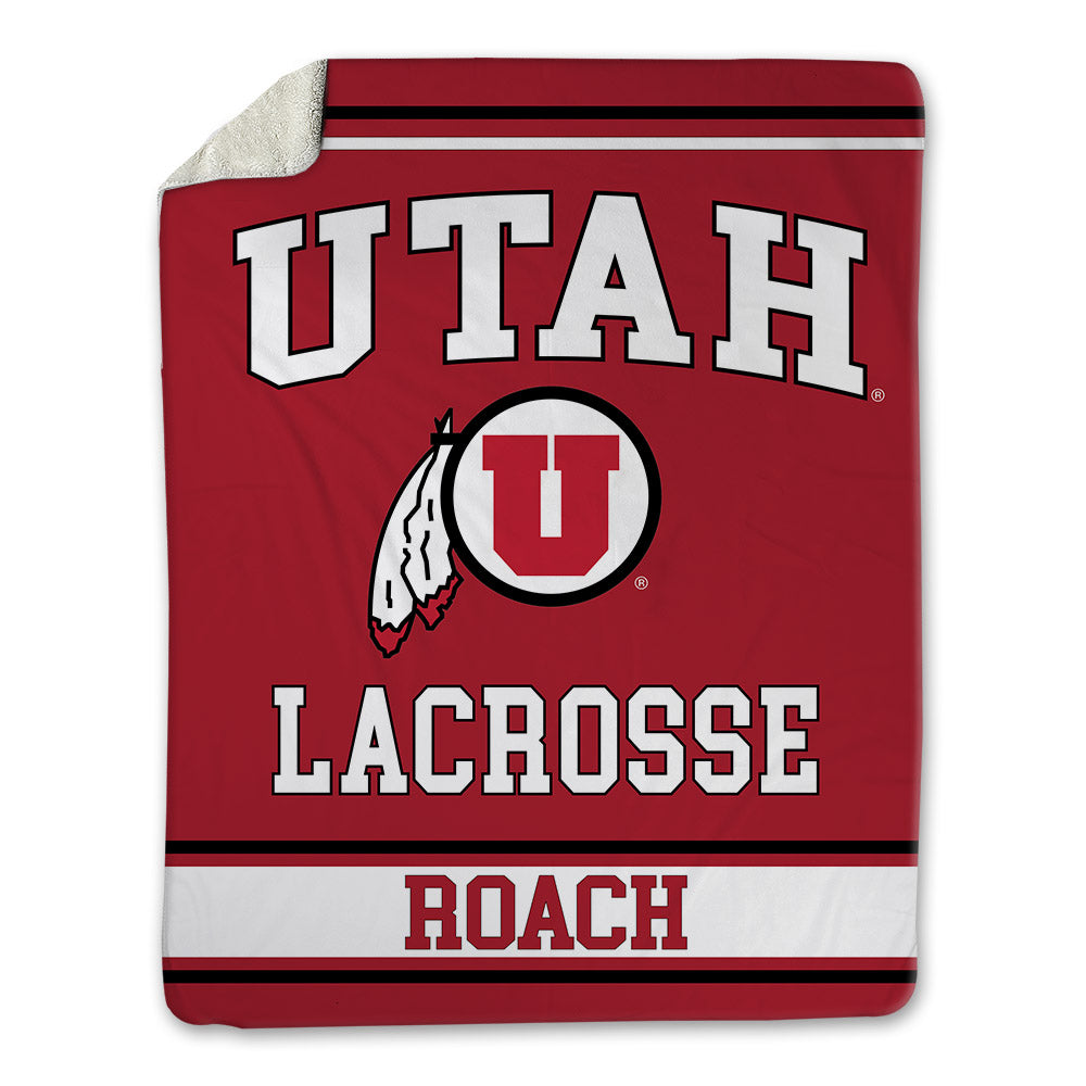Utah - NCAA Men's Lacrosse : Bryce Roach - Blanket-0