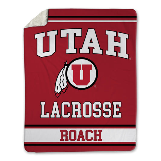 Utah - NCAA Men's Lacrosse : Bryce Roach - Blanket-0