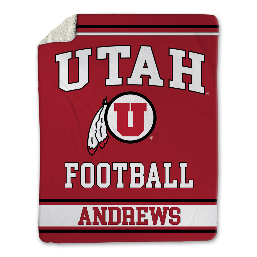 Utah - NCAA Football : Hunter Andrews - Blanket-0