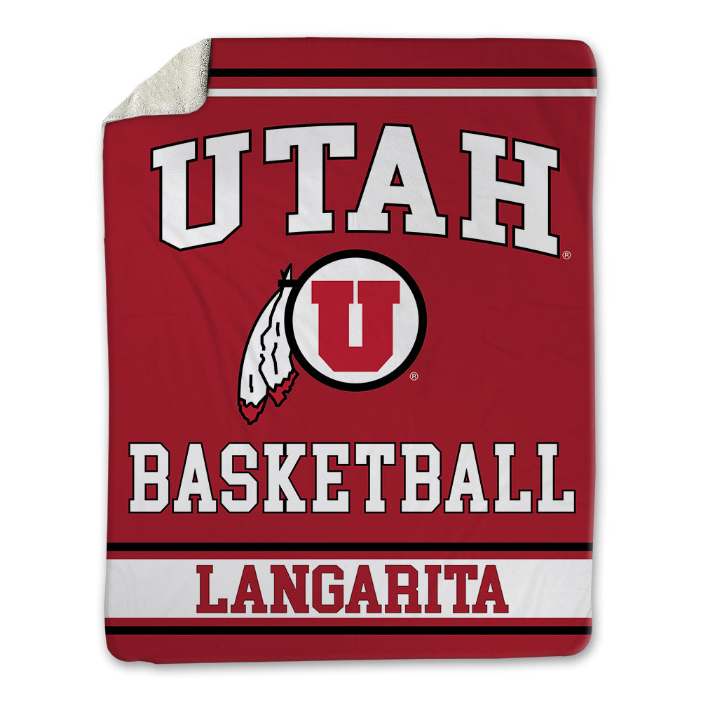 Utah - NCAA Men's Basketball : Lucas Langarita - Blanket-0