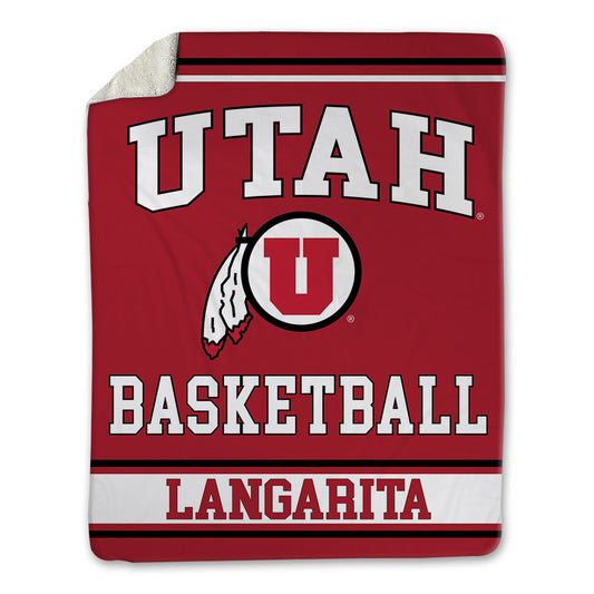 Utah - NCAA Men's Basketball : Lucas Langarita - Blanket-0