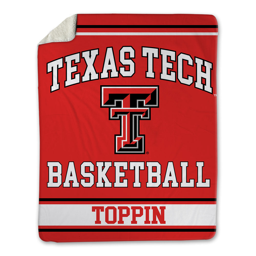 Texas Tech - NCAA Men's Basketball : JT Toppin - Blanket-0