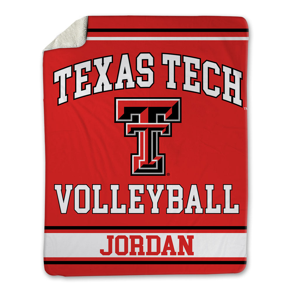 Texas Tech - NCAA Women's Volleyball : Faith Jordan - Blanket-0