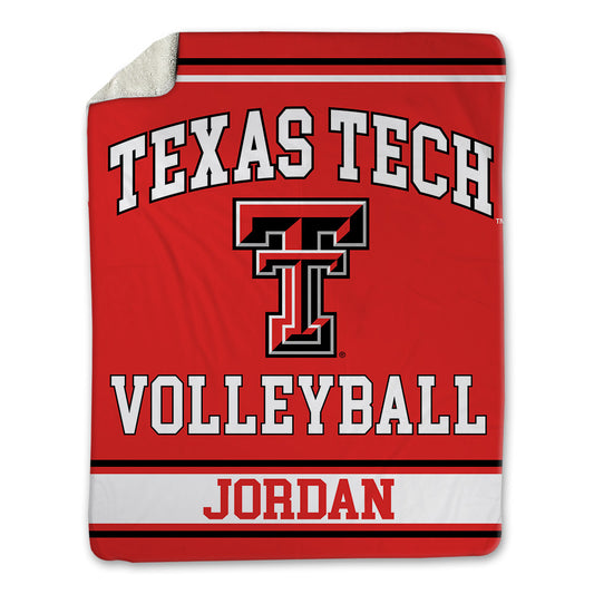 Texas Tech - NCAA Women's Volleyball : Faith Jordan - Blanket-0