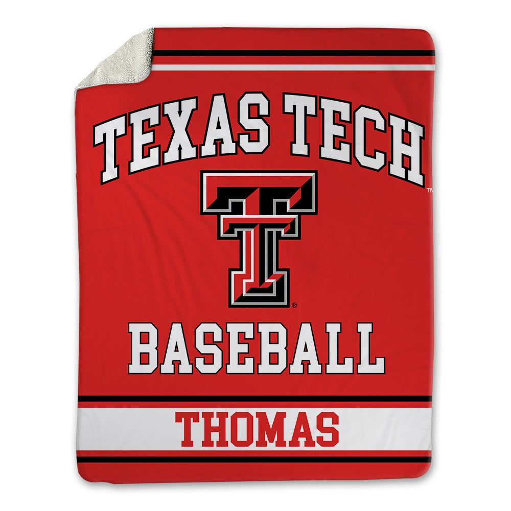 Texas Tech - NCAA Baseball : Chase Thomas - Blanket-0