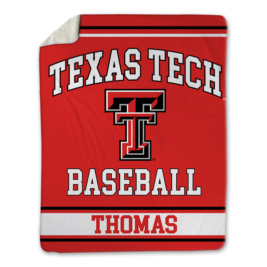 Texas Tech - NCAA Baseball : Chase Thomas - Blanket-0