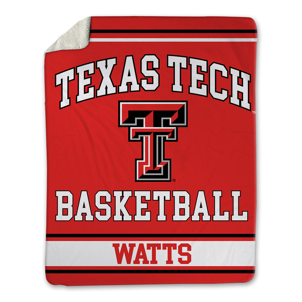 Texas Tech - NCAA Men's Basketball : Lejuan Watts - Blanket-0