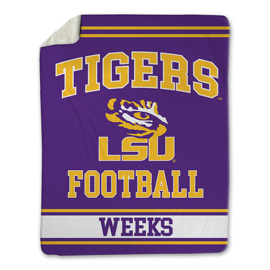 LSU - NCAA Football : Whit Weeks - Blanket-0